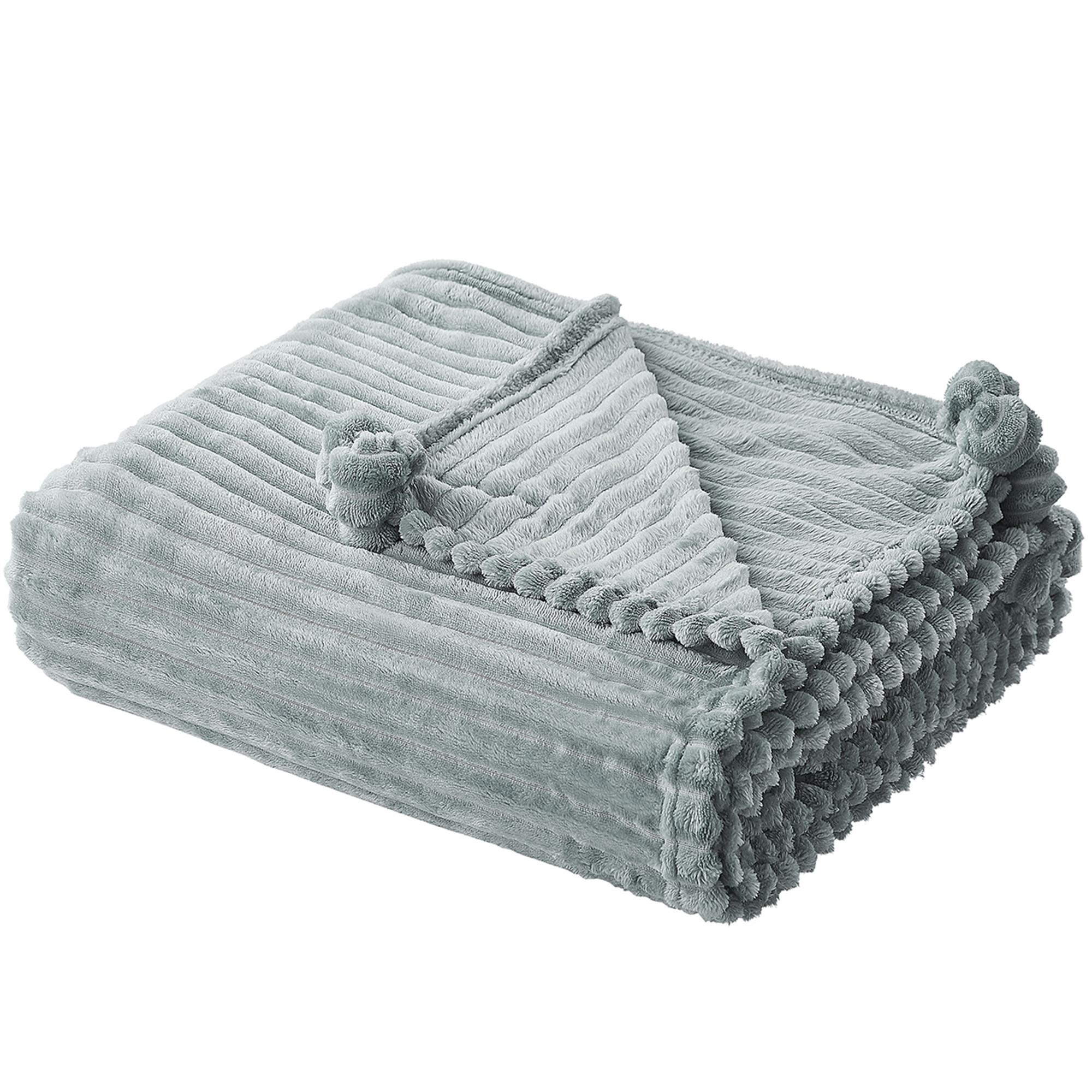 DECKE Hellgrün Kaweri 150/200 cm - Hellgrün, Textil (150/200cm) - Beliani