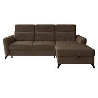 ECKSOFA Talia, Seite: Rechts 2R-LC - Schwarz/Braun, Holz/Kunststoff (238/167cm) - MIRJAN24
