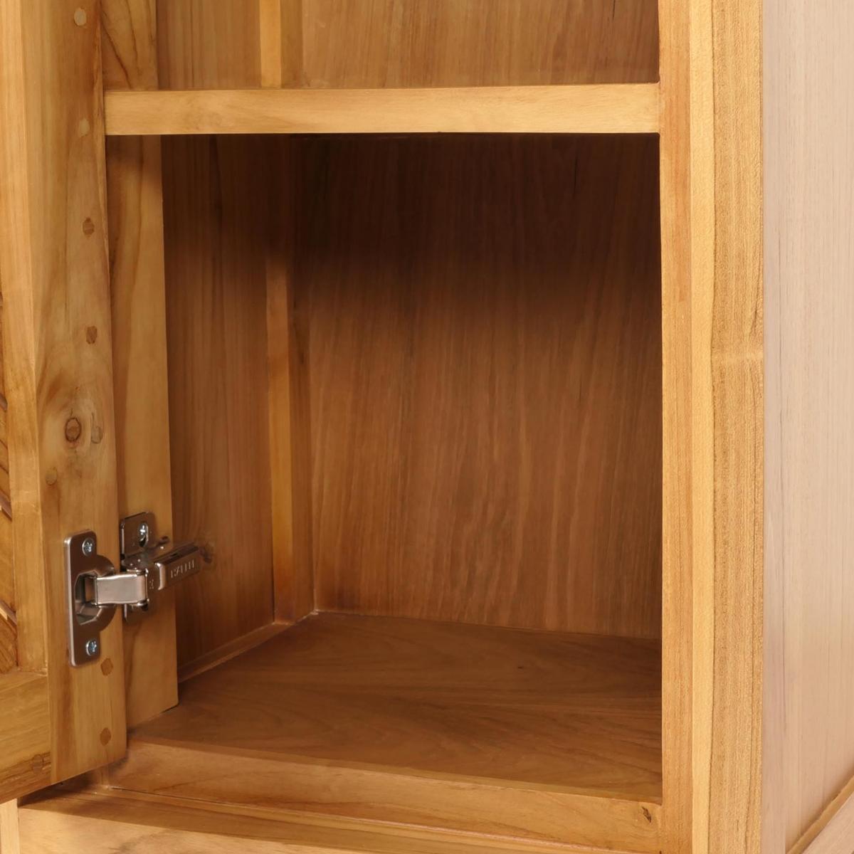 TEAK-HOCHSCHRANK Braun - Braun, Holz (40/181/35cm) - MCW