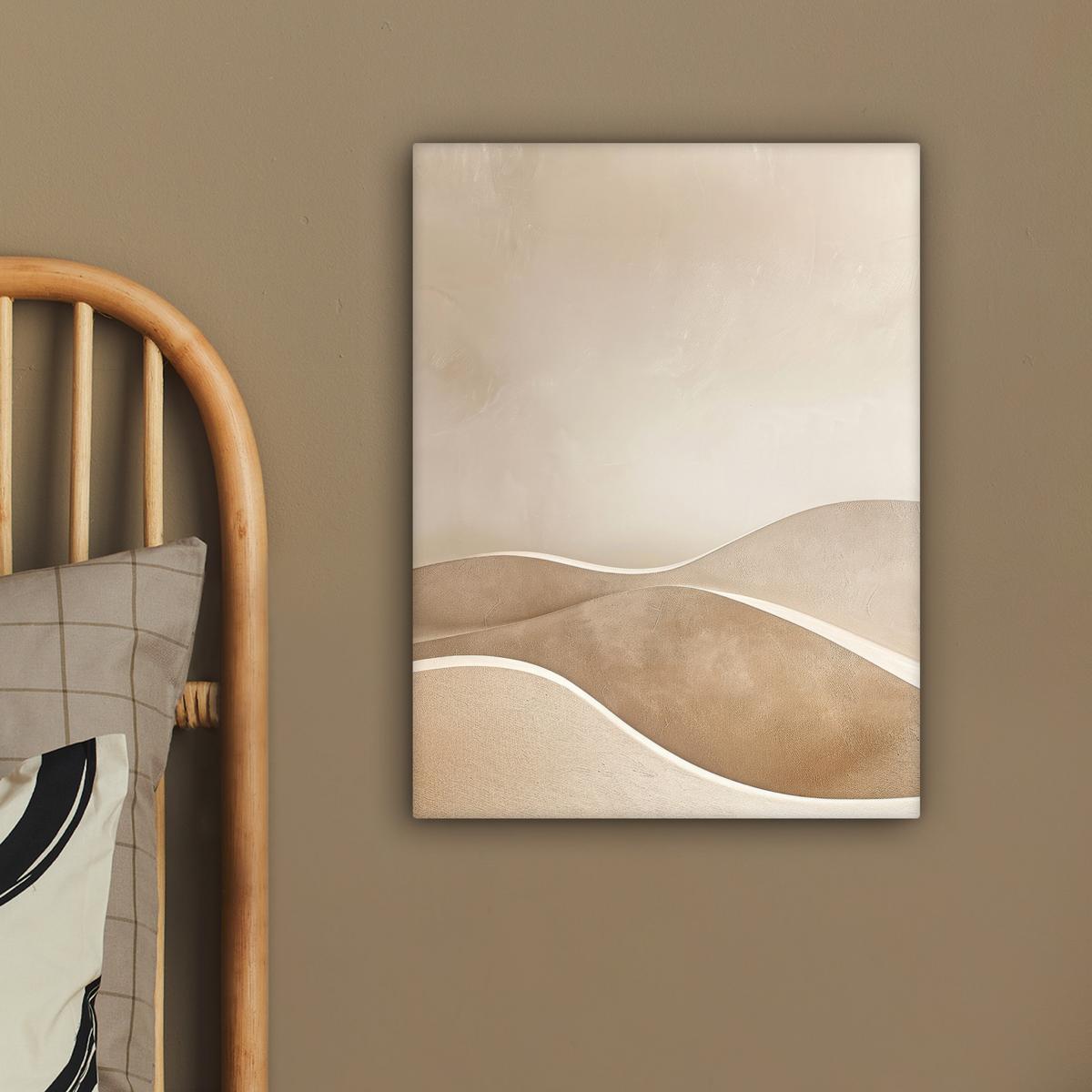 LEINWANDBILD Beige - Natur - Abstrakt - Modern Room Decor 30x40 cm - Beige, Textil (30/40cm) - MuchoWow