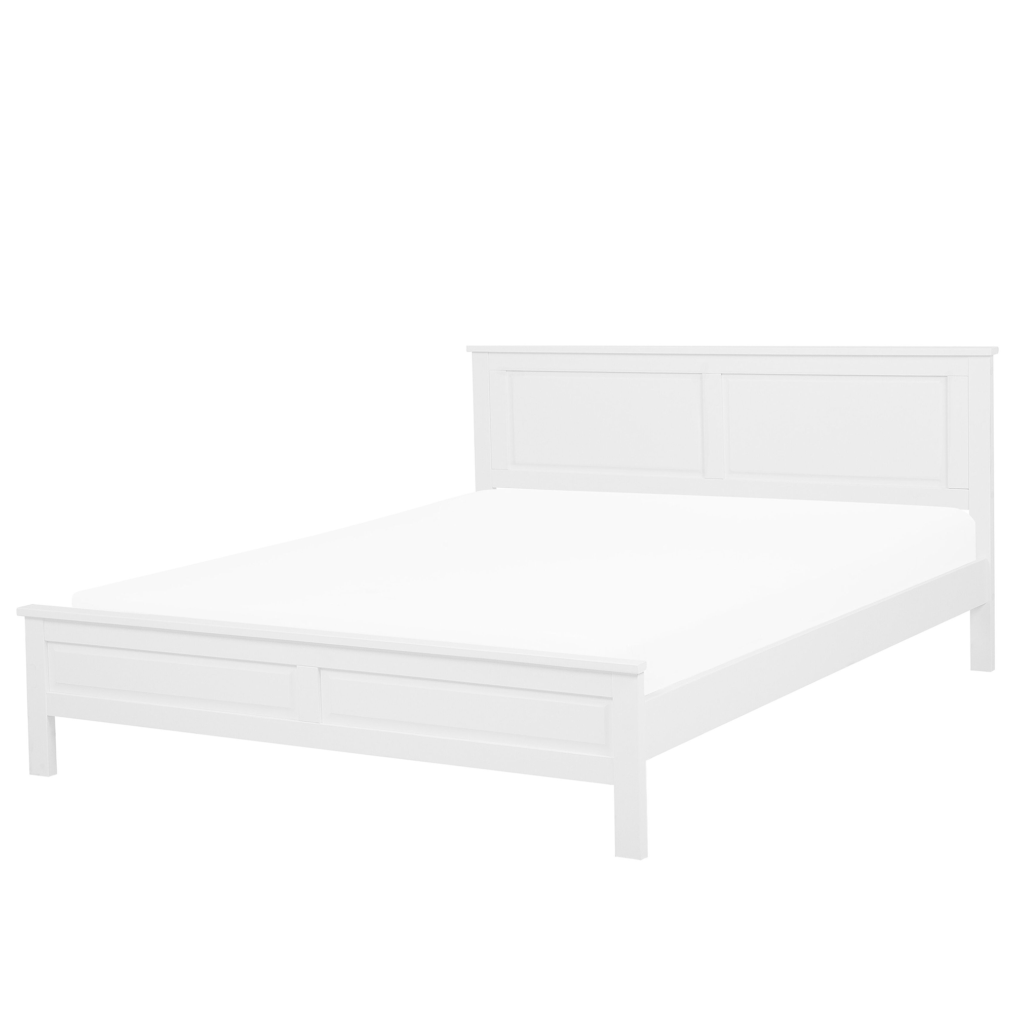 HOLZBETT 160/200cm Weiß Olivet - Weiß, Holz (160/200cm) - Beliani