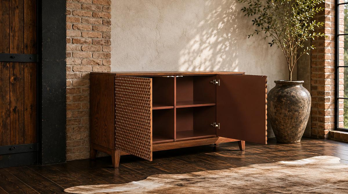 SIDEBOARD COPAS Braun Holz - Braun, Eichenholz/Holz (150/85/40cm) - KAWOLA