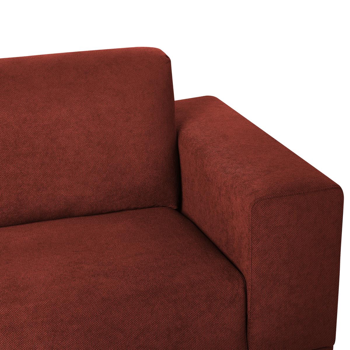 3-SITZER-SOFA Stoff Rot Nivala - Rot, Textil (220/76/84cm) - Beliani