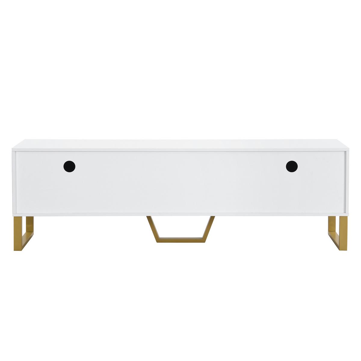 SIDEBOARD im minimalistischen Design, 170/40/53.5cm - Weiß, Holzwerkstoff/Metall (40/54/170cm) - Urban Meuble
