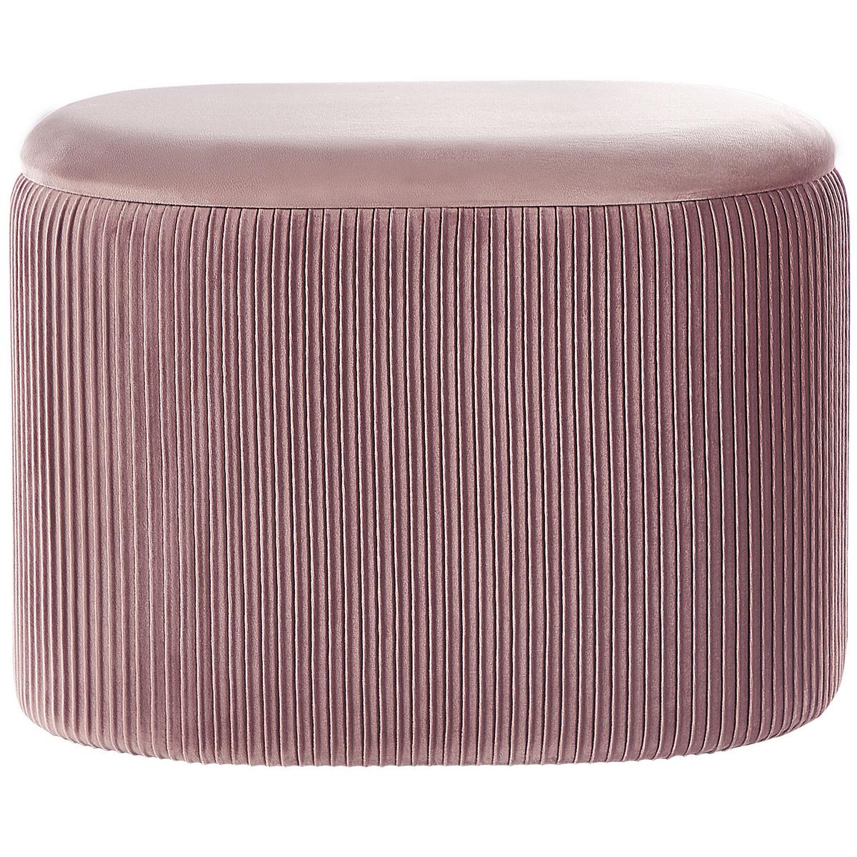 POUF Richland 35/55/41 cm - Pink, Textil (55/41/35cm) - Beliani
