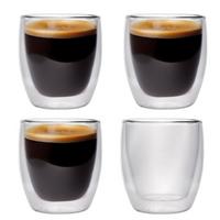 KAFFEEGLAS 250ml (4er-Set) - Transparent, Glas - Intirilife