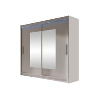 KLEIDERSCHRANK London VII, mit RGB LED Beleuchtung - Kaschmir/Silberfarben, Holzwerkstoff/Kunststoff (180/215/58cm) - MIRJAN24