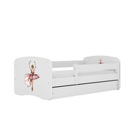 KINDERBETT Tänzerin mit Schublade und Matratze 180/80 - Weiß, Holzwerkstoff (80/180cm) - RAUMHIRSCH FURNITURE