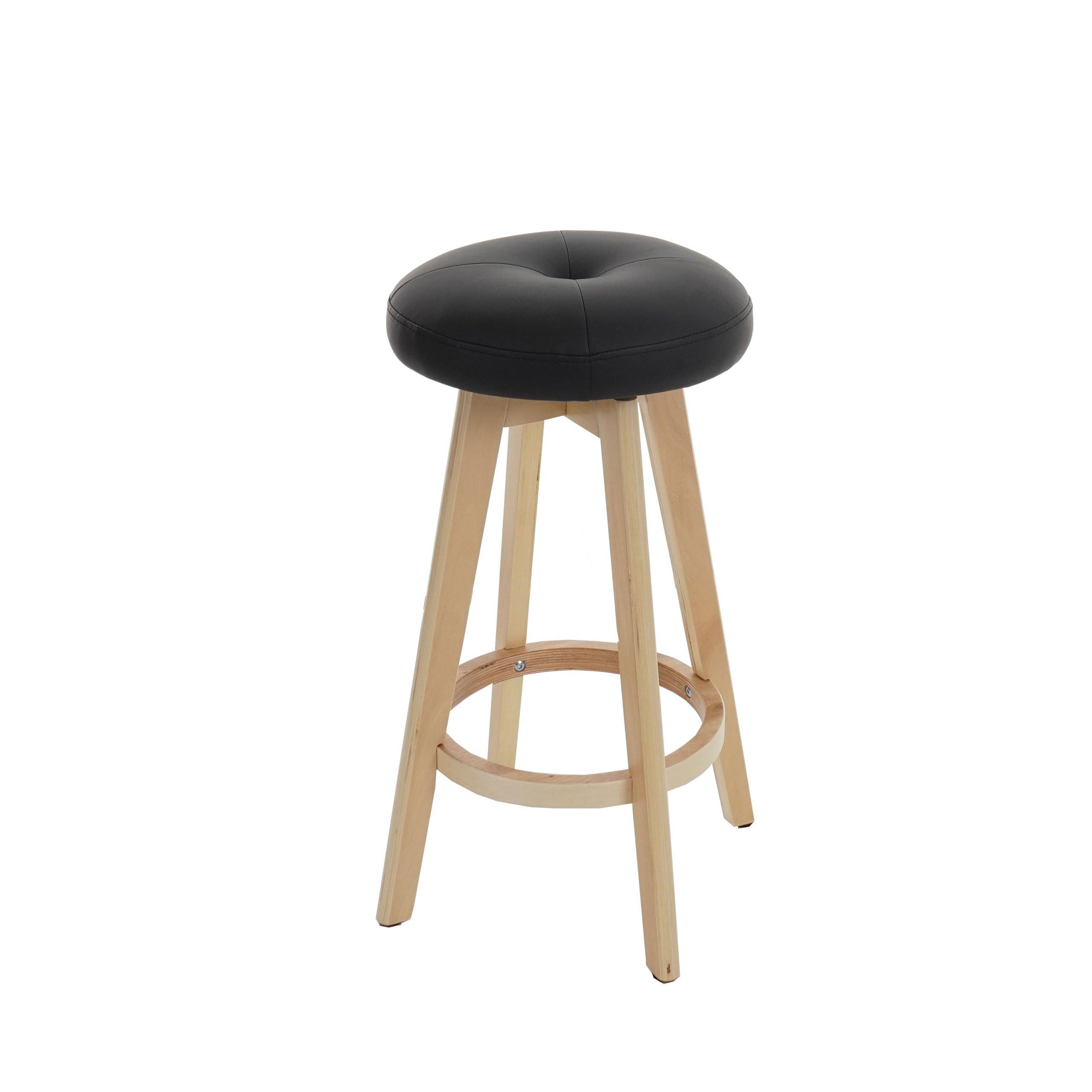 BARHOCKER Schwarz 2er-Set - Schwarz, Holz (45/67/45cm) - MCW
