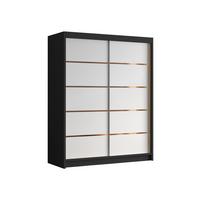 SCHIEBETÜRENSCHRANK Flavio IV - Goldfarben, Holzwerkstoff/Metall (150/200/58cm) - MIRJAN24