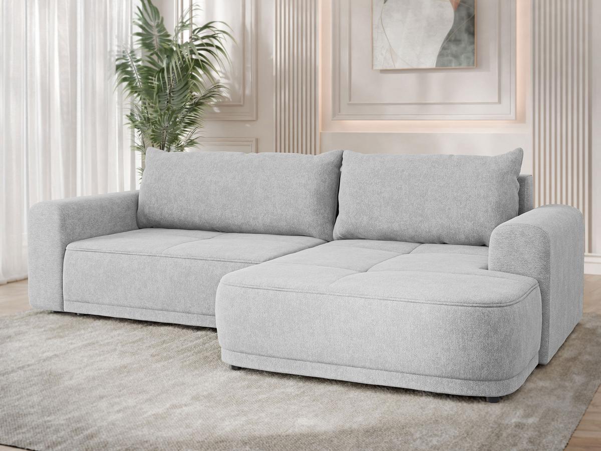ECKSCHLAFSOFA Passo, Seite: Rechts - Hellgrau/Schwarz, Holz/Kunststoff (265/166cm) - MIRJAN24