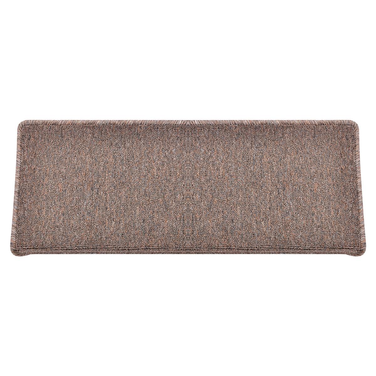 STUFENMATTEN-SET 15 TLG. - Dunkelbraun, Kunststoff (24/65/0.7cm) - [en.casa]