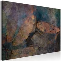 KUNSTDRUCK Blau 90/60 cm - Blau/Braun, Textil (90/60cm) - KUNSTLOFT