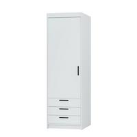 DREHTÜRENSCHRANK ELENORA 59,9/190,5/53cm 1-türig Weiß - Weiß, Holzwerkstoff (59.9/190.5/53cm) - MASSENO