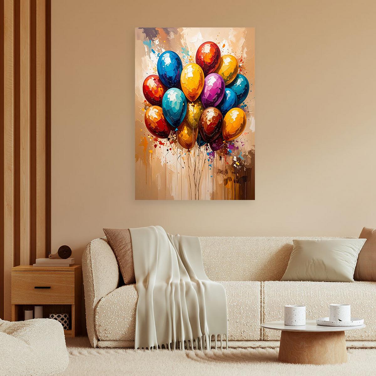 LEINWANDBILD Abstraktion 30x45cm - Multicolor, Textil (30/45cm) - Feeby