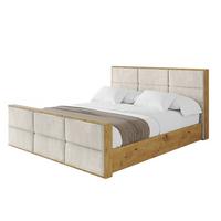 POLSTERBETT mit Bettkasten, Fußteil und Lattenrost, Boxbett ohne Matratze - ENZO1-Z 180x200 Beige - Beige, Holzwerkstoff/Textil (180/200cm) - ALTDECOR