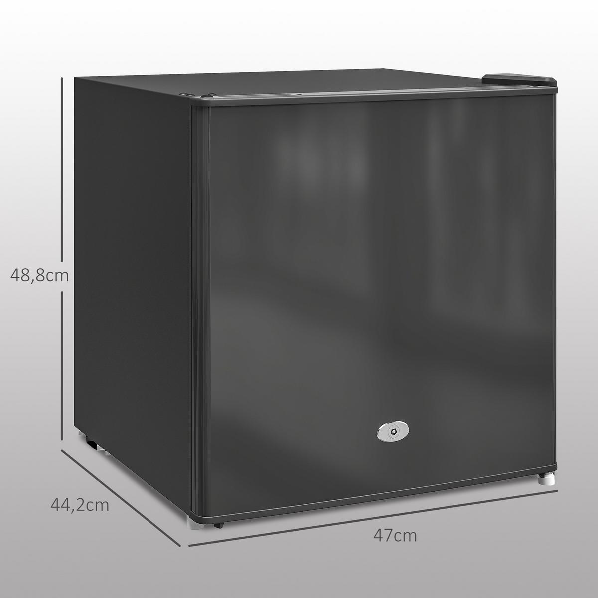 MINI-GEFRIERSCHRANK aus Stahl Kunststoff Schwarz - Schwarz, Kunststoff (44.2/48.8/47cm) - HOMCOM