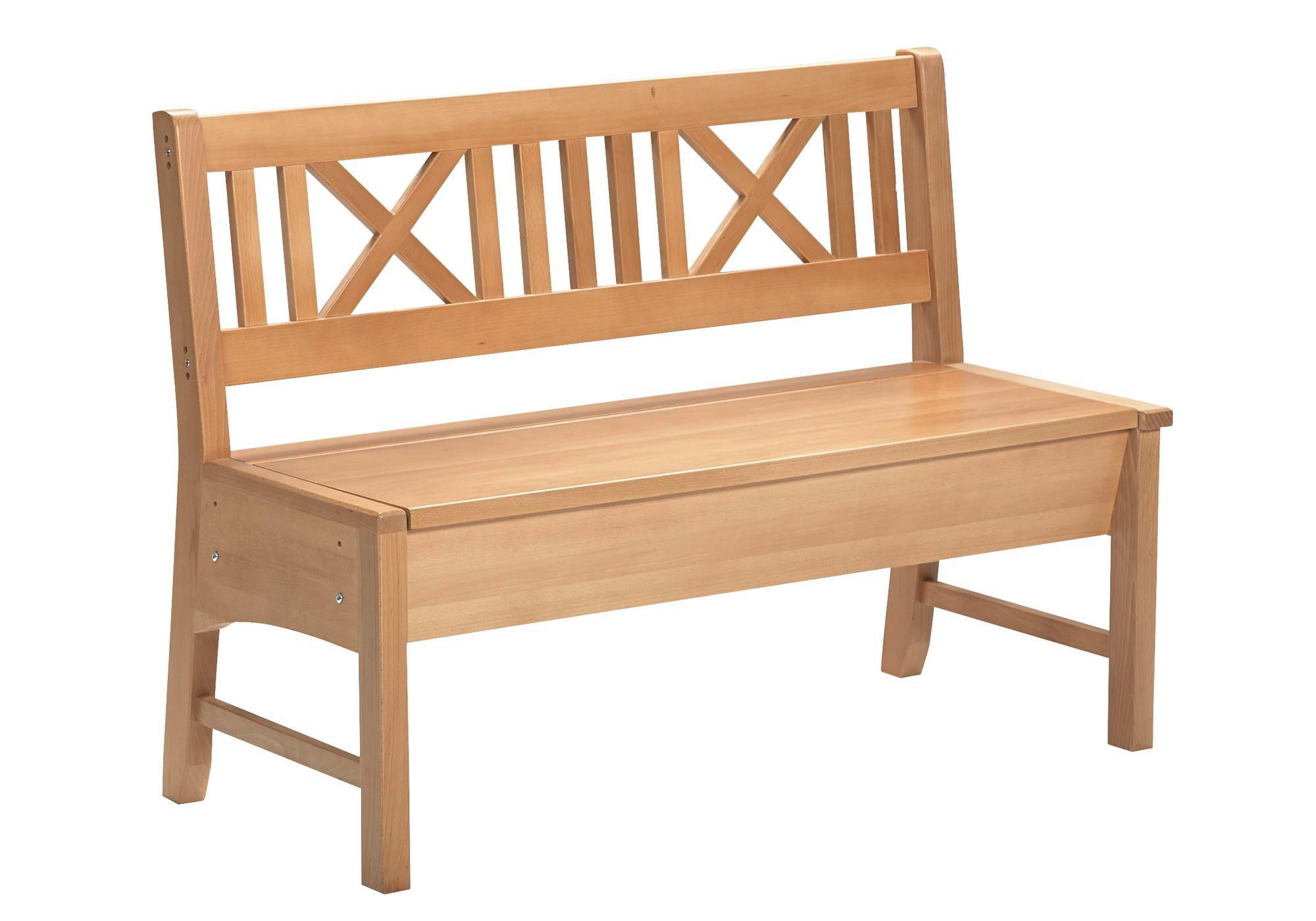 SITZBANK Deborah 119 x 52 x 87 Massivholz Buche lackiert/Weinrot - Buchefarben/Rot, Holz (119/87/52cm) - 58aufmkessel