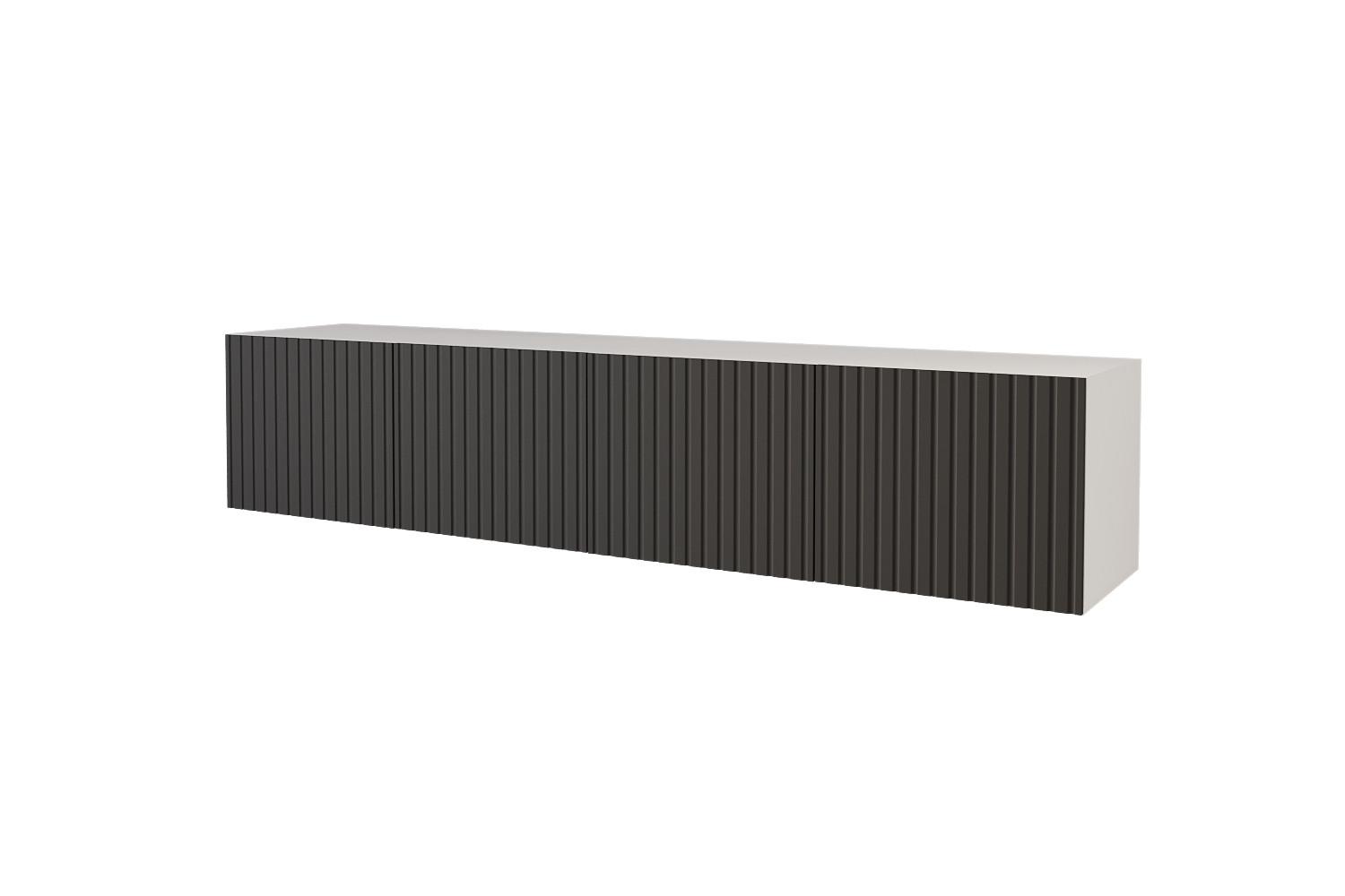 LOWBOARD KITO-W 2x100x40x40 cm - Weiß / Schwarz - Schwarz/Weiß, Holzwerkstoff (200/40/40cm) - ALTDECOR