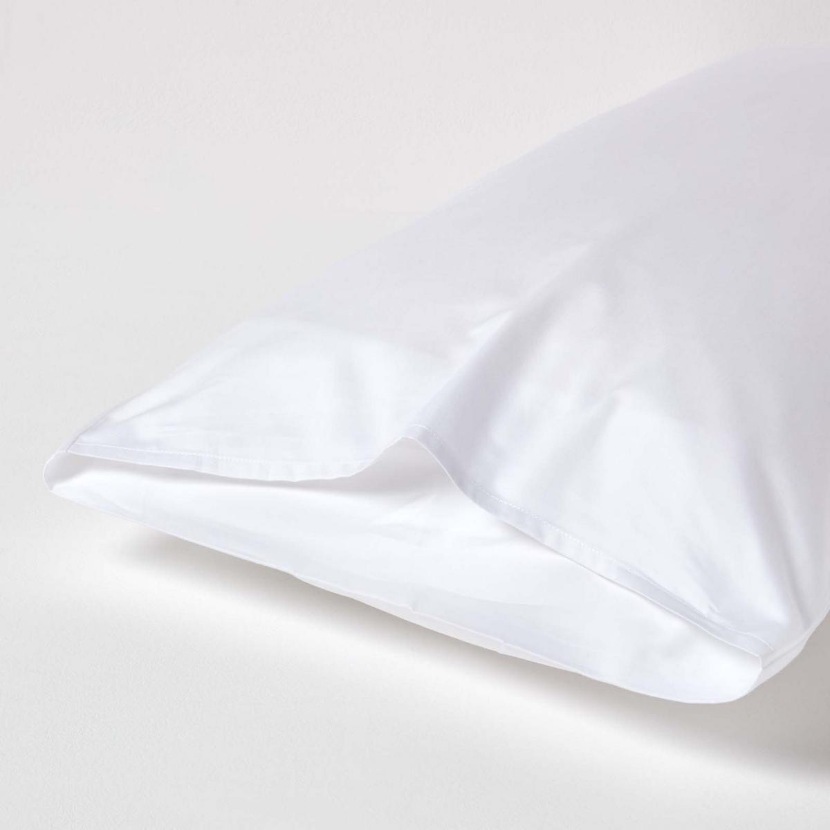 BIO-KISSENBEZUG Satin, Fadendichte 400 - Weiß, Textil (48/74cm) - Homescapes