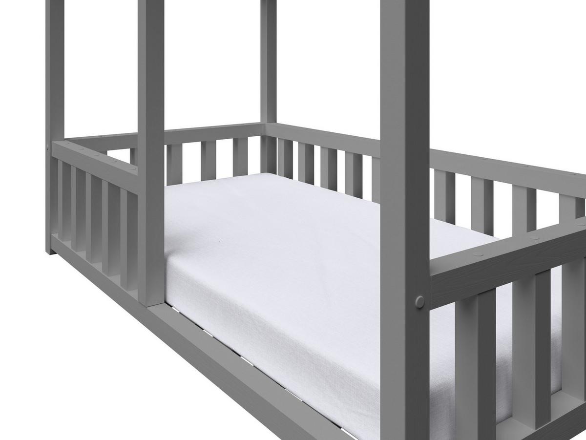 KINDERBETT TAMI 80x160 cm Grau - Grau, Holz (80/160cm) - MASSENO