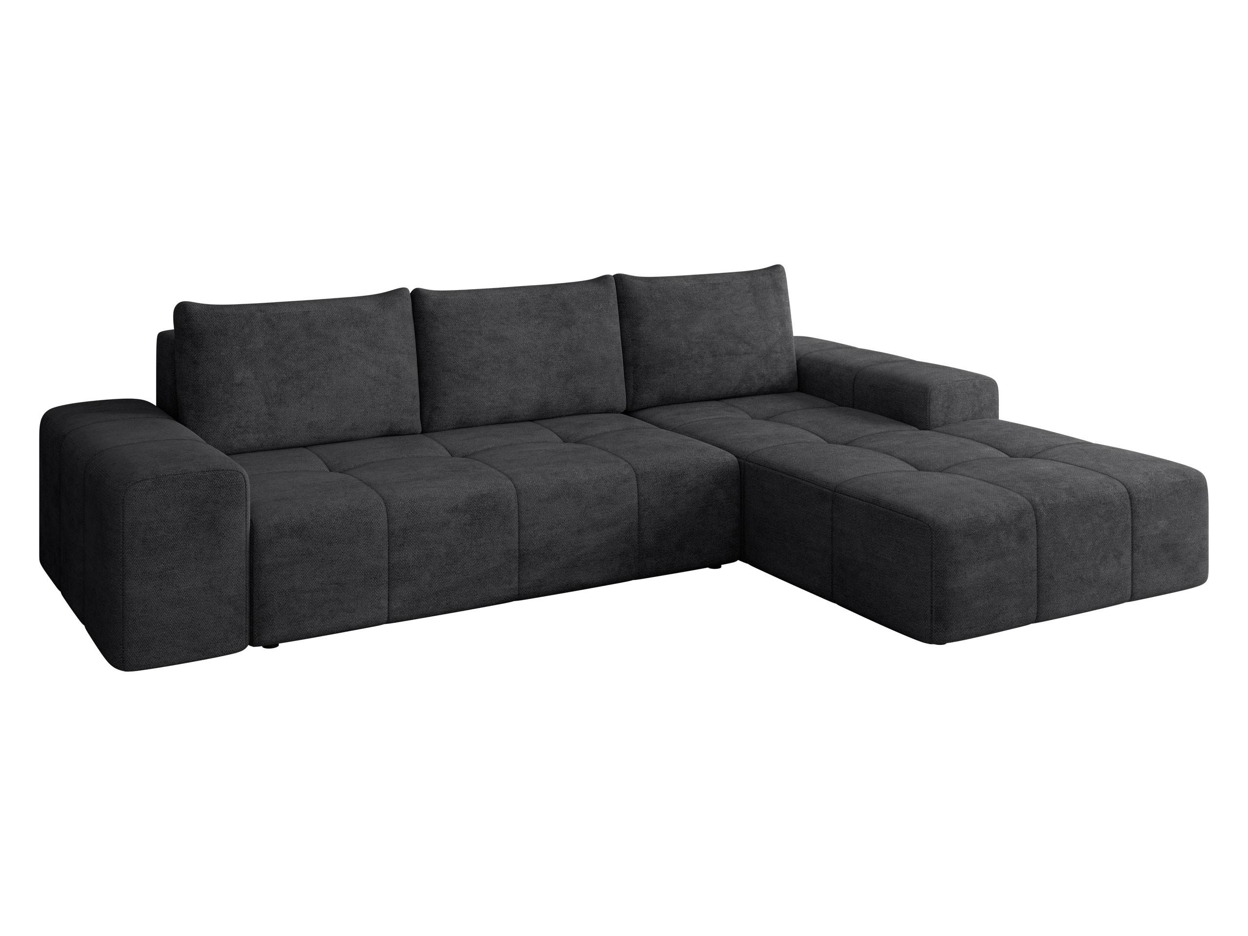 ECKSCHLAFSOFA Tonseo L, Seite: Rechts - Anthrazit/Schwarz, Holz/Kunststoff (173/275cm) - MIRJAN24