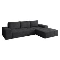 ECKSCHLAFSOFA Tonseo L, Seite: Rechts - Anthrazit/Schwarz, Holz/Kunststoff (173/275cm) - MIRJAN24