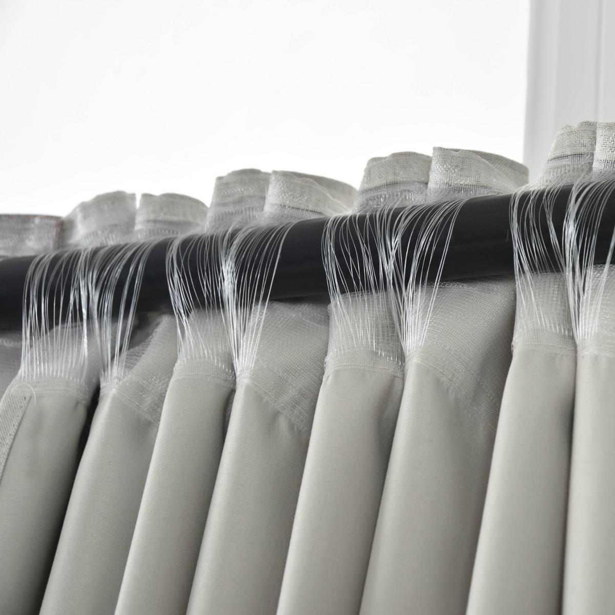 VORHANG 2ER SET BOSTON DARK HxB 245x140 cm Creme - Creme, Textil (140/245cm) - Gardinenbox