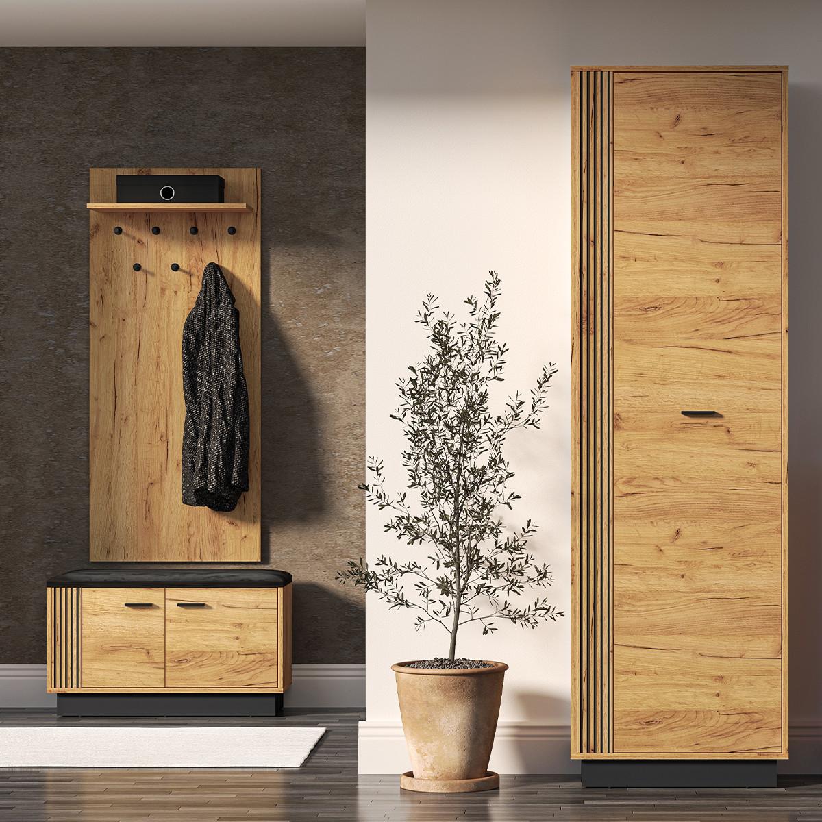 VITRINE Nilo Holz - Braun, Holzwerkstoff (80/49/34cm) - Petits-meubles