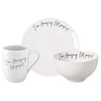 FRÜHSTÜCKS-SET AMAZING NOT PERFECT Statement weiß 3-tlg. - Weiß, Keramik (2/2/2cm) - Villeroy & Boch