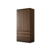 DREHTÜRENSCHRANK Malwa 2D3SZ - Nussbaumfarben, Holzwerkstoff (52/202/100cm) - MIRJAN24