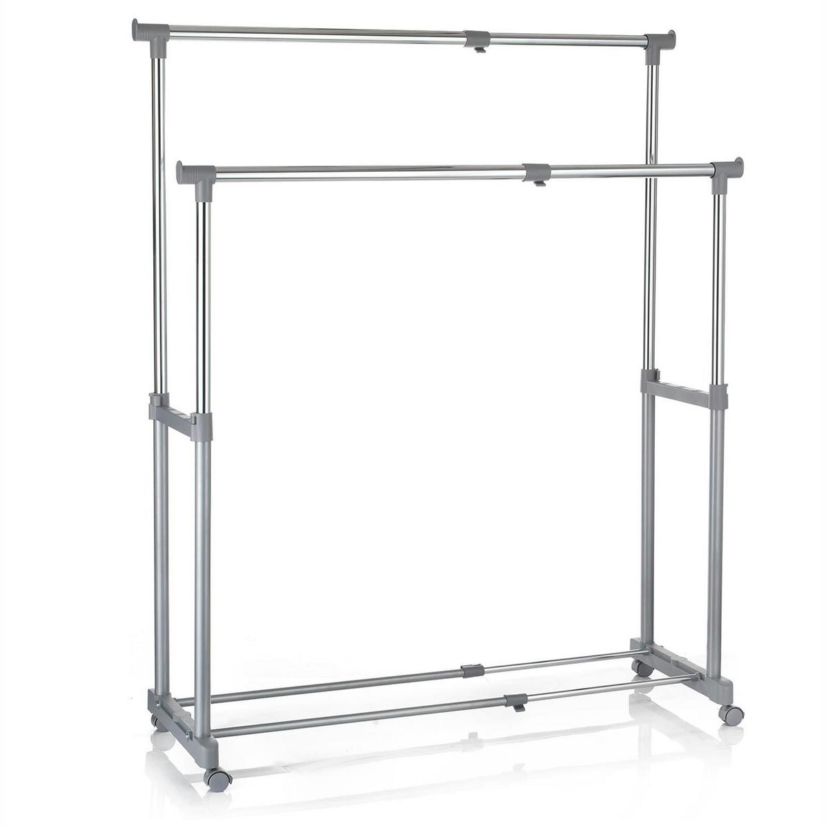 GARDEROBENWAGEN CASA grau - Grau, Metall (82/89/43cm) - CARO-Möbel