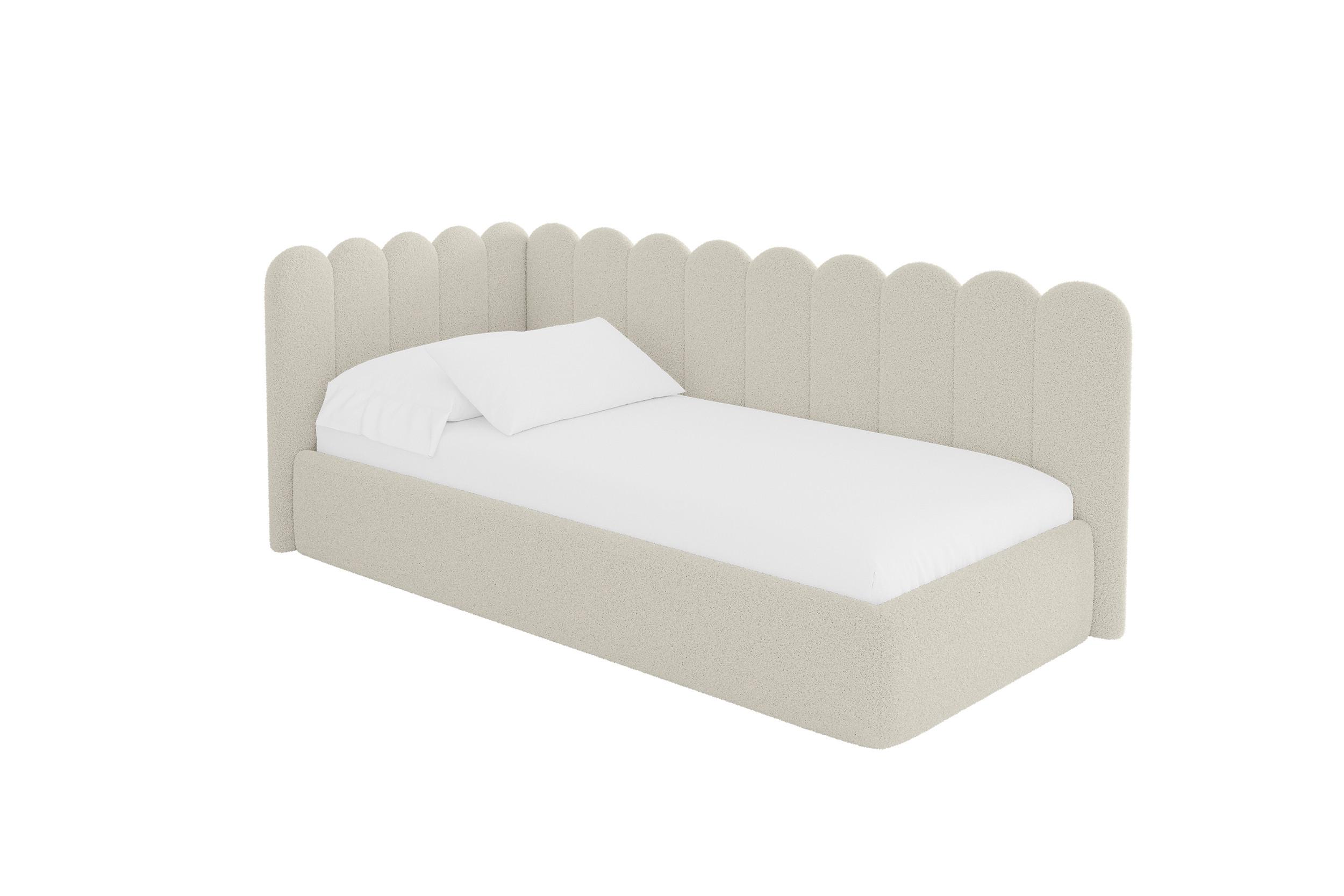 EINZELLBETT Jugendbett mit Bettkasten, Rechts - ARTY 80x200 Beige - Perlmutt, Holzwerkstoff/Textil (80/200cm) - ALTDECOR