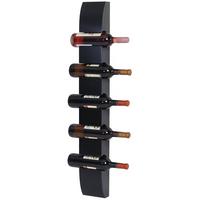 WEINREGAL MILLAU Schwarz - Schwarz, Holzwerkstoff (13/99/9cm) - MCW