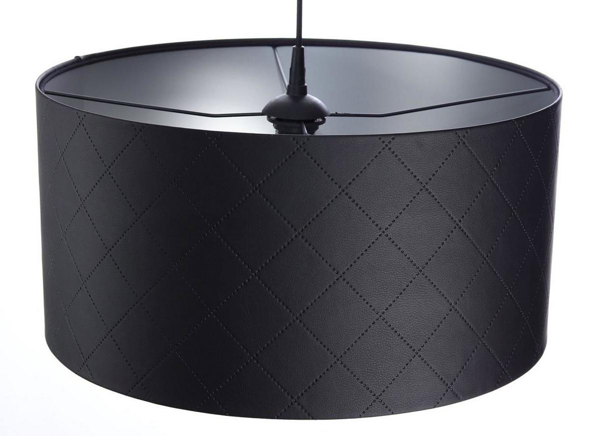 HÄNGELEUCHTE Schwarz 50/25 cm - Silberfarben/Schwarz, Kunststoff (50/0.8/25cm) - ONZENO