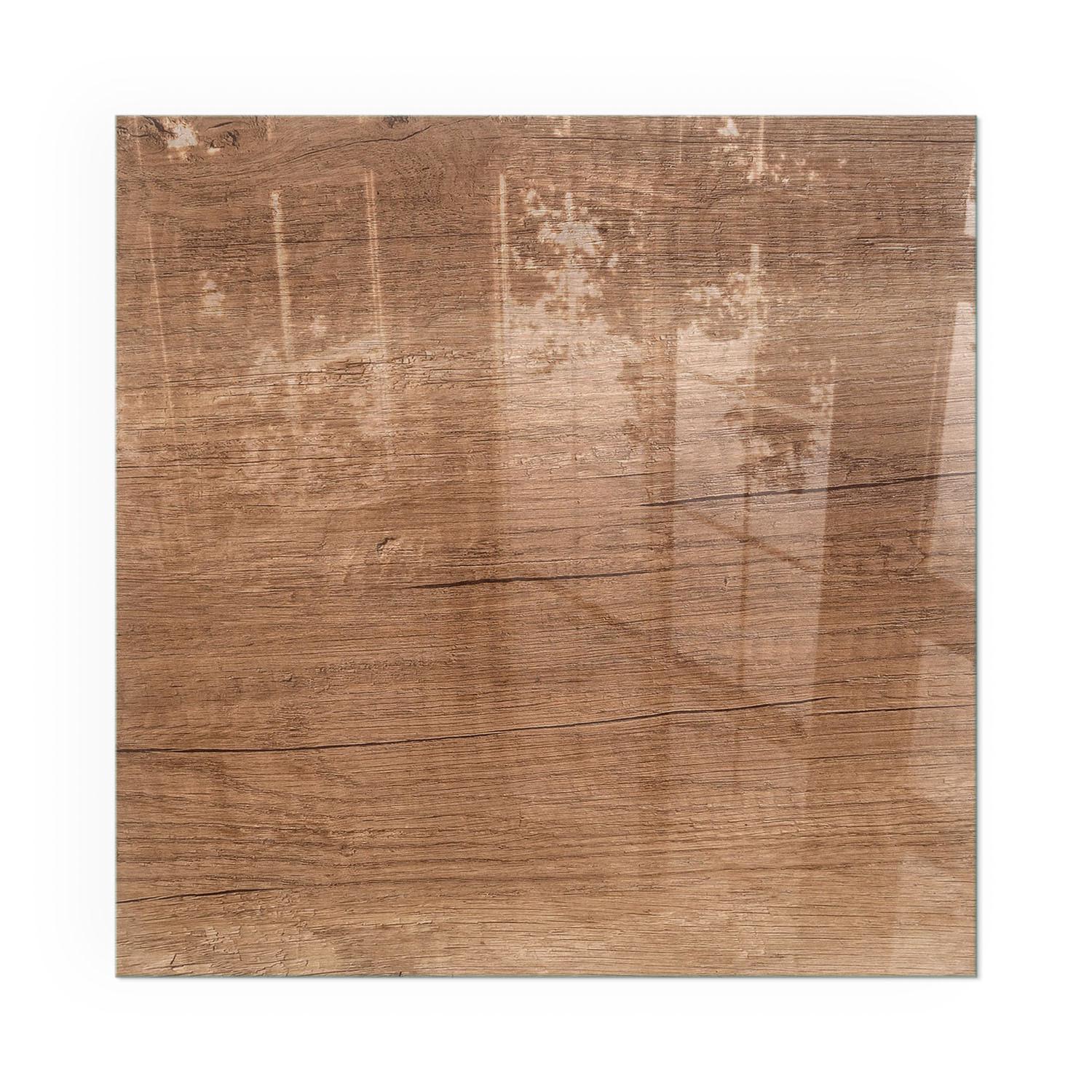 GLASPLATTE für Kamin 50x50 cm - Braun, Glas (50/50/0.4cm) - TULUP