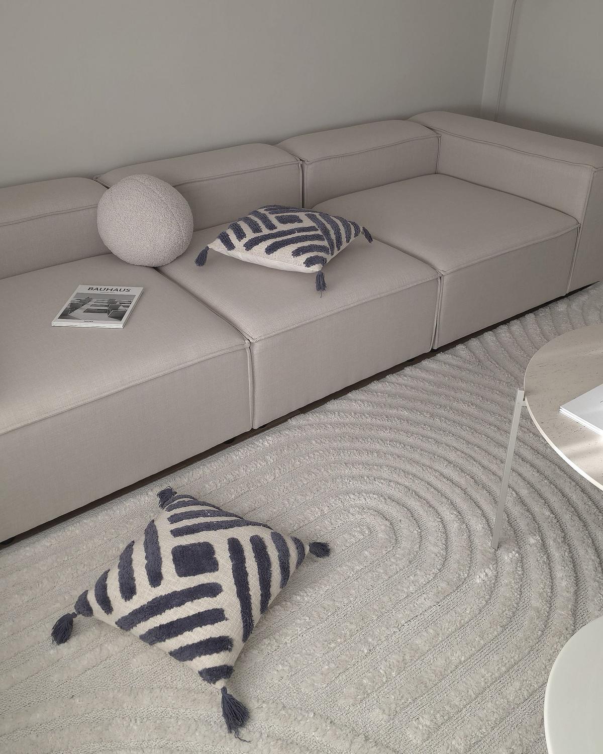 3-SITZER-MODULSOFA Beige Stoff Ardal - Beige, Textil (328/68/120cm) - Beliani