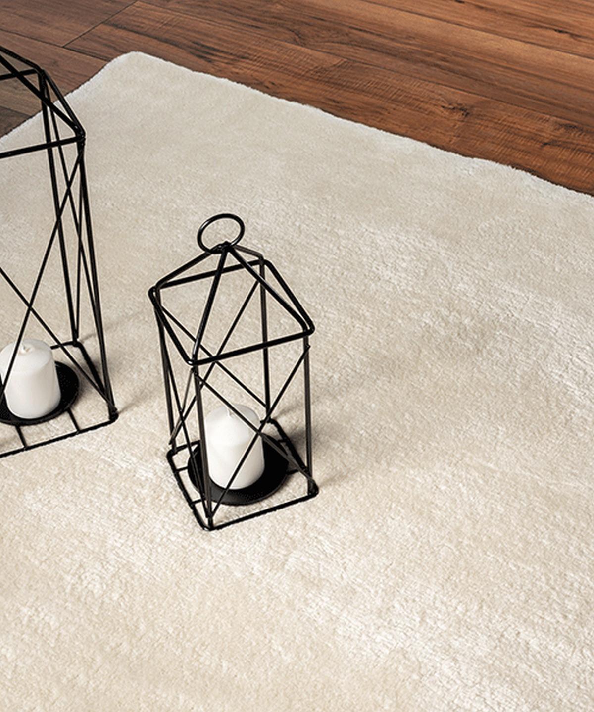 HOCHFLORTEPPICH Antirutsch Uni ALDAN Polyester Beige 120 x 160 cm - Beige, Textil (120/160cm) - KADIMA DESIGN