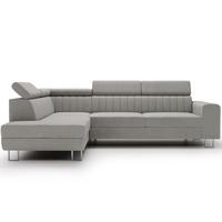 ECKSOFA Berona Grau Links - Grau, Holz/Textil (255/190cm) - Graingold