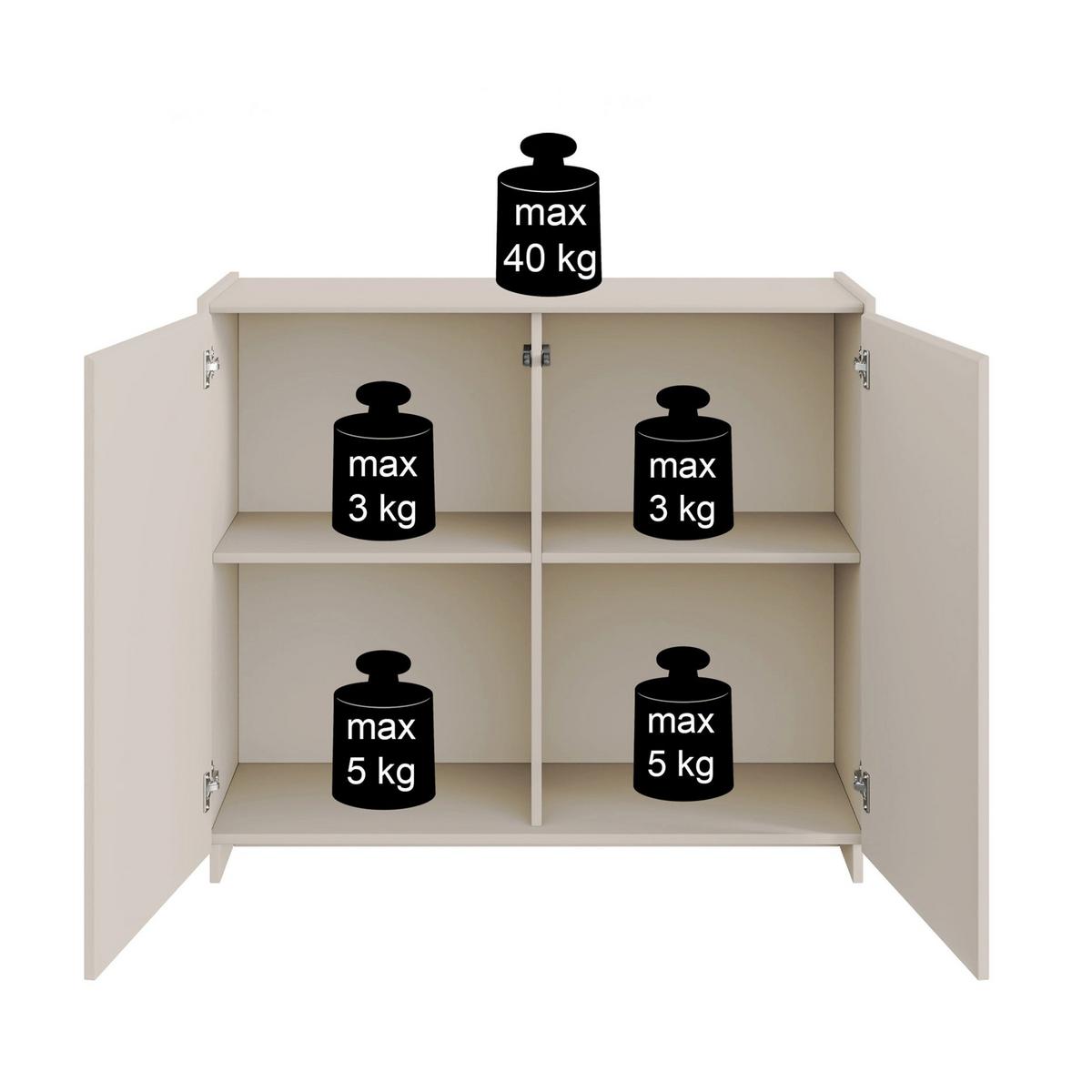 SIDEBOARD Magro Kaschmir 103 cm - Taupe, Holzwerkstoff (103.4/84/39cm) - Selsey