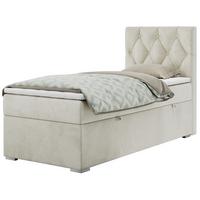 BOXBETT ALDA 90/200 Beige Velvet - H3 - Rechts Seite - Beige, Holz/Textil (90/200cm) - MKS