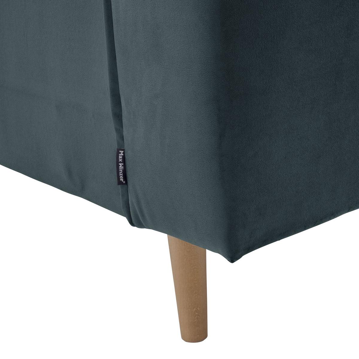 SOFA 2-Sitzer Kavindra Samtvelours azur - Aubergine, Kunststoff (180/84/78cm) - 58aufmkessel