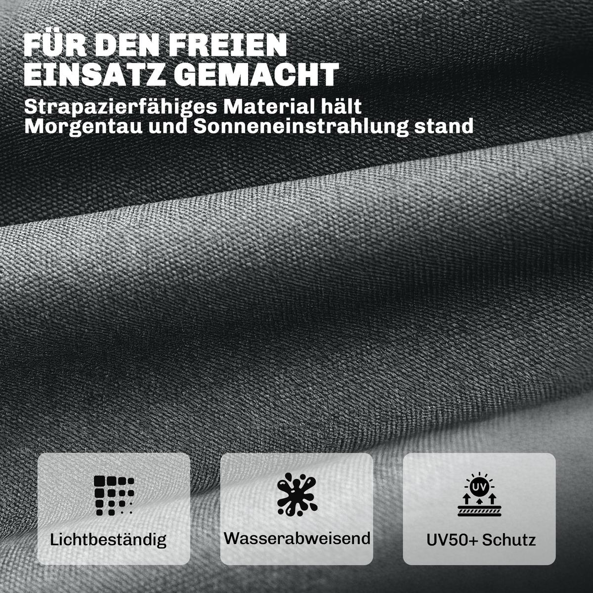SITZKISSEN aus Polyester & PP-Baumwolle Dunkelgrau - Dunkelgrau, Textil (65/13/198cm) - Outsunny