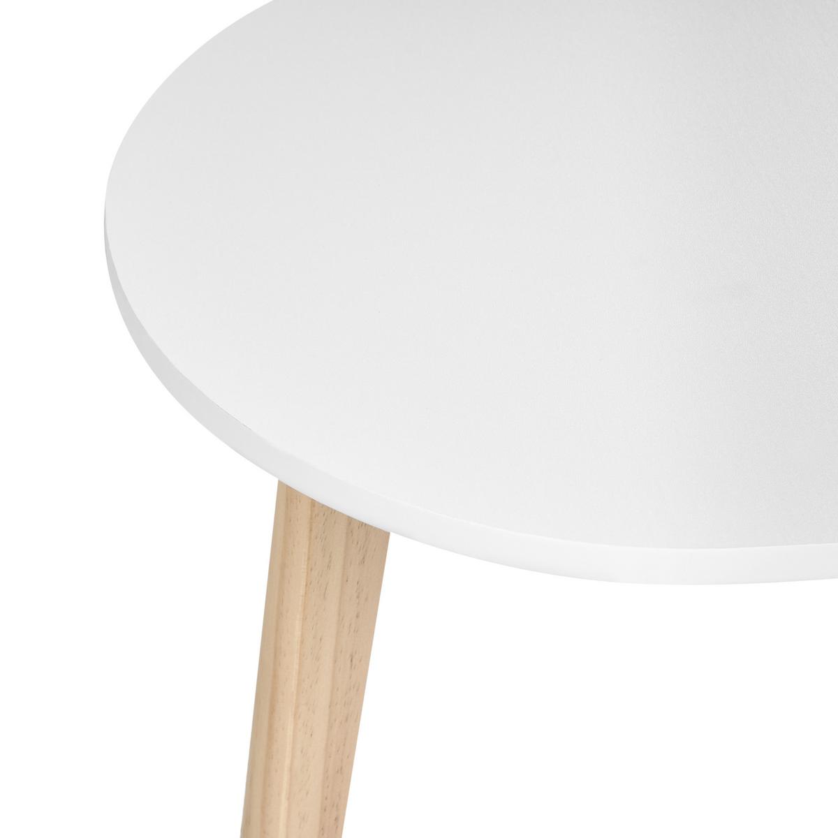 COUCHTISCH 2er-Set Weiß - Hellbraun, Holzwerkstoff (120/60/45cm) - Beliani