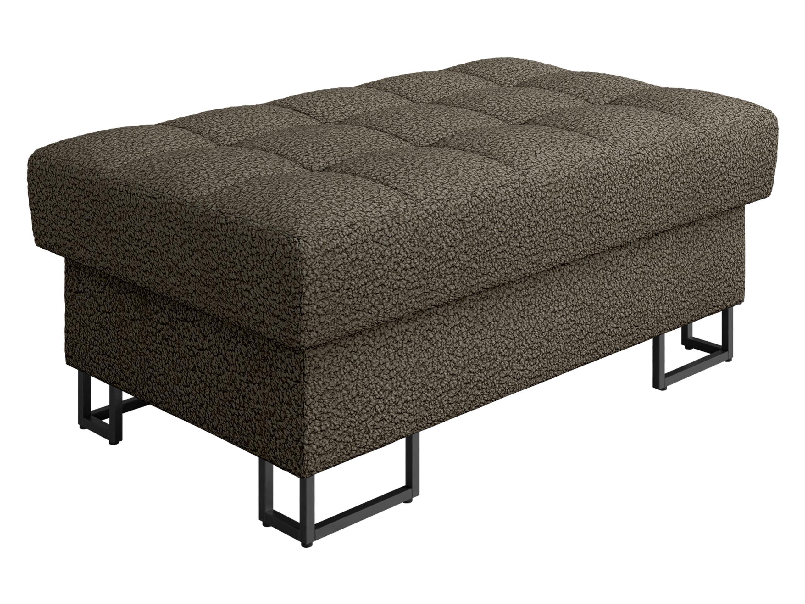 POLSTERHOCKER Laris - Dunkelbraun/Schwarz, Holz/Textil (106/44/67cm) - MIRJAN24