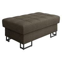 POLSTERHOCKER Laris - Dunkelbraun/Schwarz, Holz/Textil (106/44/67cm) - MIRJAN24