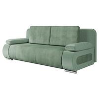 SCHLAFSOFA Emma Cord - Hellgrün, Holz/Kunststoff (200/77/92cm) - MIRJAN24