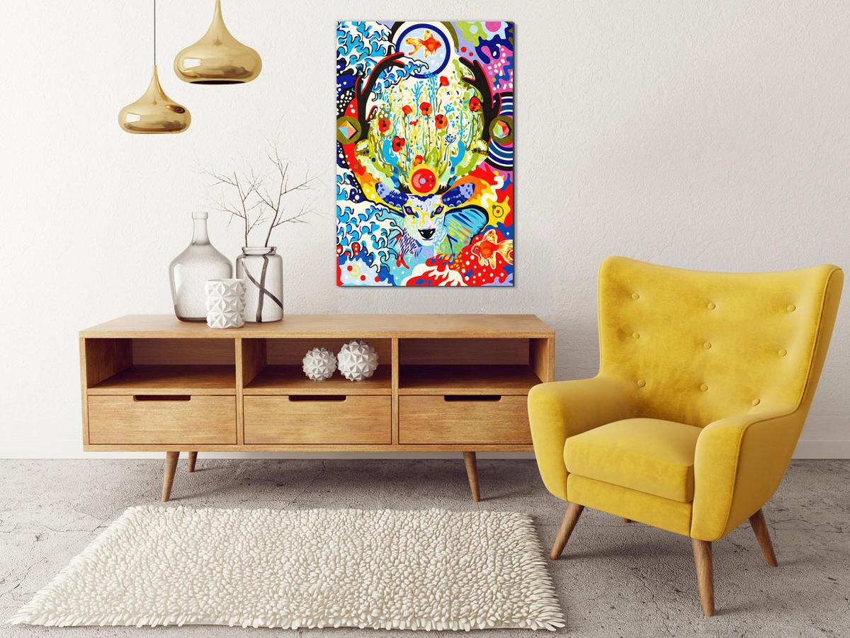 MALEN NACH ZAHLEN 40/50 cm - Multicolor, Textil (1.4/50cm) - KUNSTLOFT