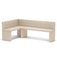 ECKBANK links MELVIN Kunstleder, 142/196 cm Beige - Beige, Holz/Kunststoff (142/196cm) - Idohome