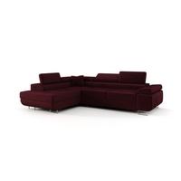 ECKSOFA Monaro Mit Schlaffunktion - Bordeaux, Holzwerkstoff/Textil (202/275cm) - Fun Möbel